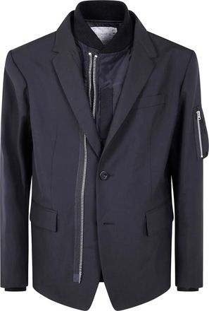 sacai Giacca con zip - Nero