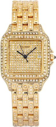 Cartier Panthere in oro giallo 18 carati con diamanti 27mm