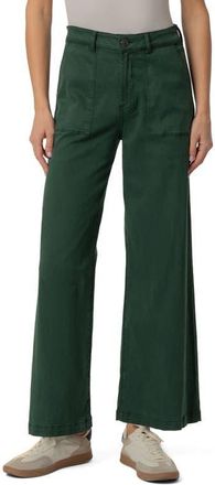 Kut from the Kloth Meg High Waist Ankle Wide Leg Pants in Evergreen at Nordstrom, Size 10