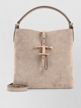 Tod's bucket suede leather shoulder bag
