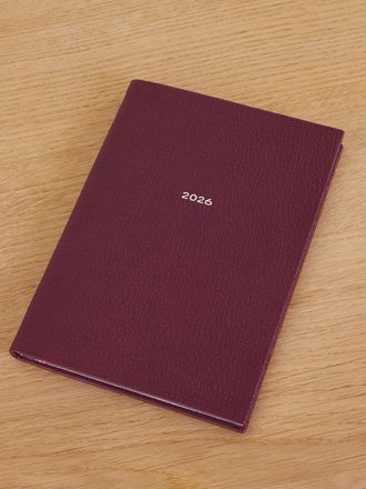 Smythson Agenda Settimanale In Pelle Testurizzata Soho Ludlow 2026 - Bordeaux