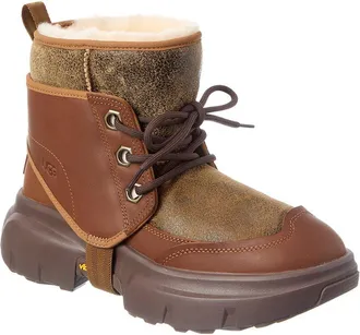 UGG Logo Leather & Suede Boot