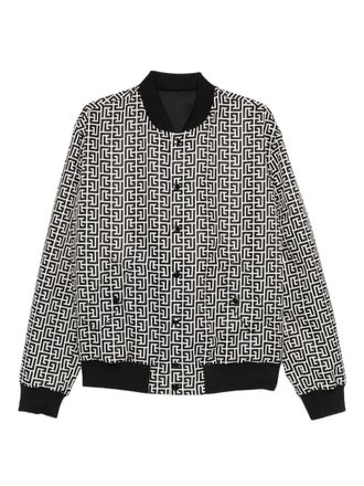 Balmain reversible patterned bomber jacket - White