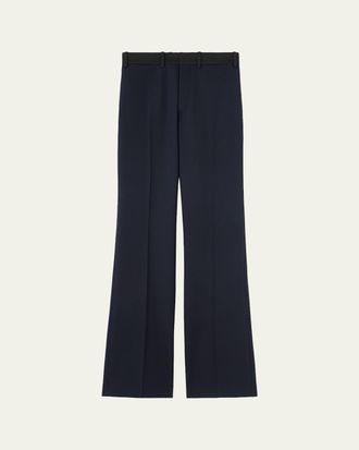 Loro Piana Kendrik Contrast-Waistband Bootcut-Leg Trousers