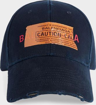 Balenciaga Logo Cotton Baseball Cap