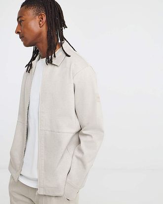 HUGO BOSS Zip Through Co Ord Sweat - Beige