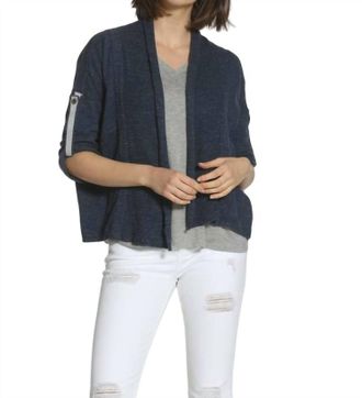 Label+Thread Tab Sleeve Cardigan In Navy