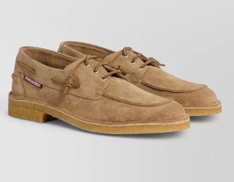Dsquared2 suede round toe loafers rubber sole