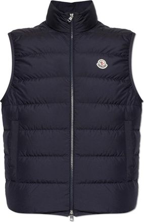 Moncler Contrin Down Vest - Heren - Bodywarmers - Blauw - S - Polyester - Jassen