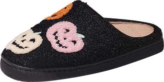 Generic Womens Slippers Cozy Winter Footwear For Ladies Couples Fashion Home Indoor Comfortable Soft Fuzzy Warm Shoes With Cartoon Design Halloween Theme Ladi
