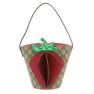 Gucci Pre-owned Bucket Bags, female, Multicolor, Size: ONE SIZE Pre-owned GG Supreme 3D Strawberry Handbag