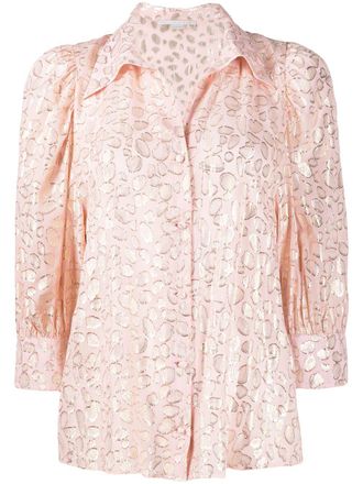 Stella McCartney Reese shirt - women - Silk/Metallic Fibre - 36 - Pink