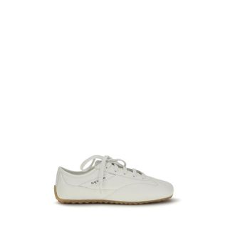 Alexander McQueen White Calf Leather Bos Taurus Athletic Mens Sneakers