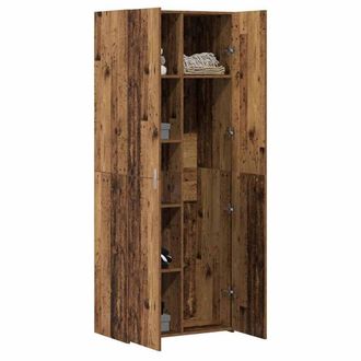 Berkfield Home Highboard Old Wood 70x42.5x185 cm Engineered Wood in Brown