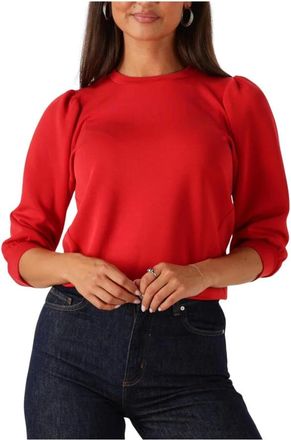 Selected Overhemden, Dames, Rood, M, Polyester, Slftenny 3/4 Sweat Top