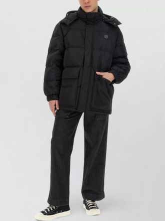 Maison Kitsun&eacute; hooded oversized jacket logo detail