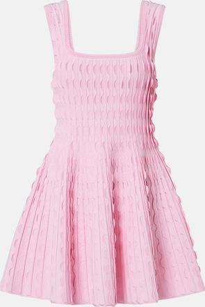 SIMKHAI Vanna knitted scalloped minidress