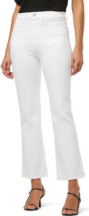 Joe's White High Rise Crop Bootcut Jean