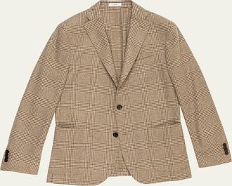Boglioli Mens Prince of Wales Single-Breasted Sport Coat