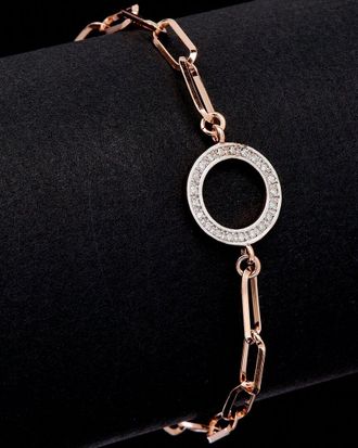 Meshmerise 18K Over Silver 0.18 Ct. Tw. Diamond Circle Bracelet