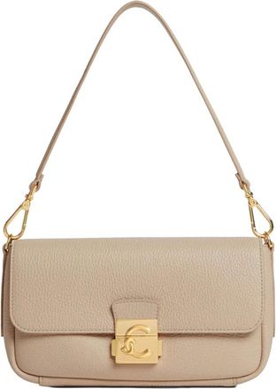 Coccinelle Shoulder Bags, female, Gray, Size: ONE SIZE C-Me Lock Medium Shoulder Bag