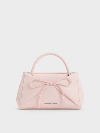 Charles & Keith Hazel Bow Panelled Top Handle Bag