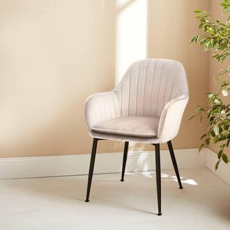 Sweeek Accent Chair With Metal Legs in Beige