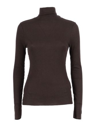 Majestic Filatures Col Roul Manches Longues