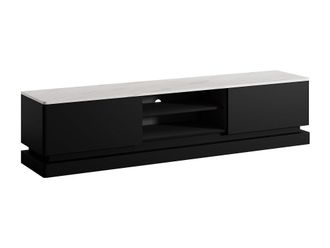 VENTE-UNIQUE.COM Mueble bajo de tv madera negro, blanco