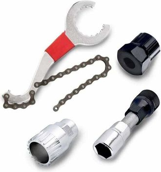 OEM Kit De Herramientas De Reparaci&oacute;n De Bicicletas De 4 Piezas: Herramienta Para Cadena De Bicicleta, Soporte Para Pi&ntilde;&oacute;n Libre, Herramienta Para Desmonta