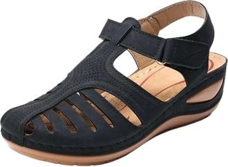 Generic Closed Toe Sandals for Women,Wide Fit Sandals for Women,Platform Fisherman Sandal,Hollow Out Breathable Sports Sandal,Summer Outdoor Beach Shoes for H