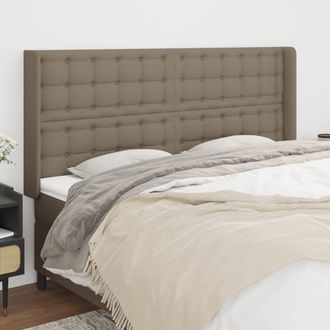 vidaXL Cabecero Con Orejas De Tela Gris Taupe 163x16x118/128 Cm Vidaxl