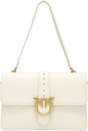 Pinko Shoulder Bags, female, White, Size: ONE SIZE Slouchy Shoulder Bag