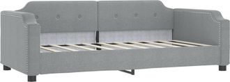 vidaXL Sof&aacute; Cama De Tela Gris Claro 100x190 Cm Vidaxl