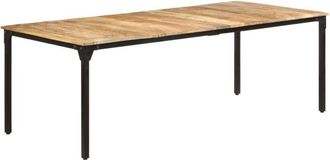 vidaXL Vidaxl - Mesa De Comedor Madera De Mango Rugosa 220x100x76 Cm