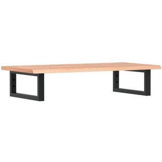 vidaXL Vidaxl - Estante De Lavabo De Pared De Acero Y Madera Maciza De Roble