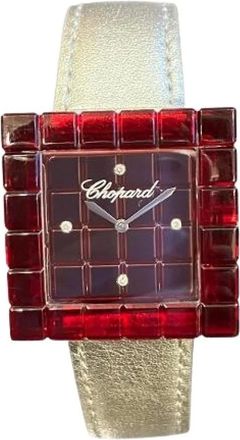 Chopard Pre-owned Watches, male, Red, Size: ONE SIZE Pre-owned Ice Cube Be Mad Stainless Steel Watch