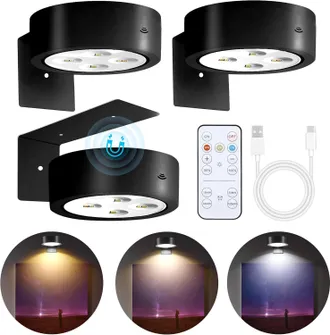 OEM Faretto A 3 Elementi Per Quadri, Striscia Led Wireless Con Telecomando, Intensit&agrave; Regolabile E Timer, 3 Modalit&agrave; Di Illuminazione, Illuminazione Per M