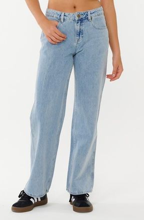 Rip Curl Aggie Low Rise Relaxed Fit Jeans in Vintage Blue at Nordstrom, Size 28