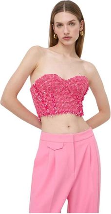 Patrizia Pepe Mouwloze Top - Dames - Tops zonder mouwen - Roze - M - Katoen - Tops