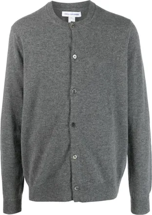 Comme Des Gar&ccedil;ons round-neck knit cardigan - men - Lambs Wool - M - Grey