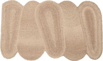 Maisons du monde Alfombra de lana beige con bordes redondeados 90x150 cm