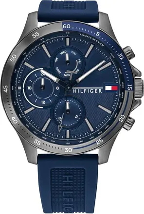 Tommy Hilfiger Accessoires, Heren, Grijs, ONE Size, Bank Multifunction Horloge