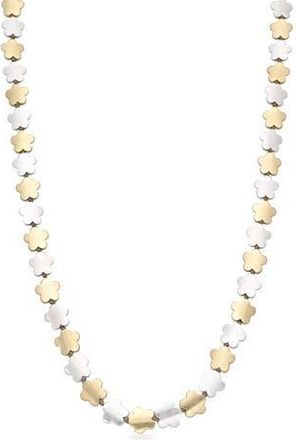 Eye Candy Los Angeles Lindsay Flower Motif Necklace in Gold/Silver at Nordstrom Rack