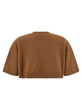 Elisabetta Franchi Wool and Cashmere Blend Sweater - camel