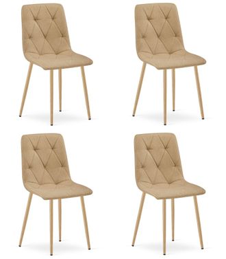 OEM Silla Libra - Tela Marr&oacute;n / Patas Color Madera X 4