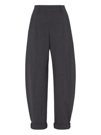Brunello Cucinelli virgin-wool trousers - Grey
