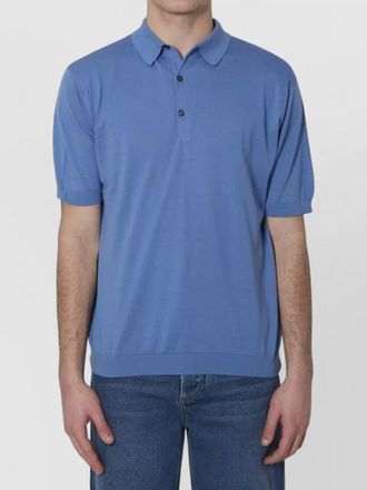 John Smedley adrian sea island spread collar polo