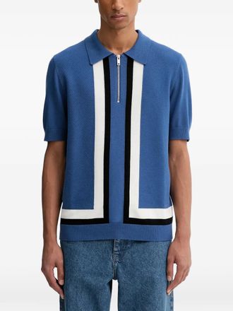 HUGO BOSS Poloshirt met gestreept-detail - Blauw