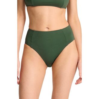 Tommy Bahama Palm Hipster Bikini Bottoms in Dark Tea Leaf at Nordstrom, Size X-Small